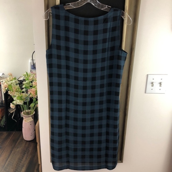 Eileen Fisher Silk Buffalo Check Print Tunic Top Size Small - Picture 7 of 8